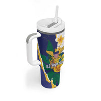US Virgin Islands - Puerto Rico Day Tumbler With Handle Boricua Coqui Yellow-colored Eagle - Wonder Print Shop