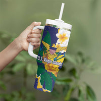 US Virgin Islands - Puerto Rico Day Tumbler With Handle Boricua Coqui Yellow-colored Eagle - Wonder Print Shop