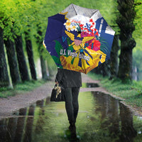 US Virgin Islands - Puerto Rico Day Umbrella Boricua Coqui Yellow-colored Eagle - Wonder Print Shop