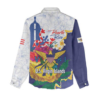 US Virgin Islands - Puerto Rico Day Women Casual Shirt Boricua Coqui Yellow-colored Eagle - Wonder Print Shop