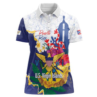 US Virgin Islands - Puerto Rico Day Women Polo Shirt Boricua Coqui Yellow-colored Eagle - Wonder Print Shop