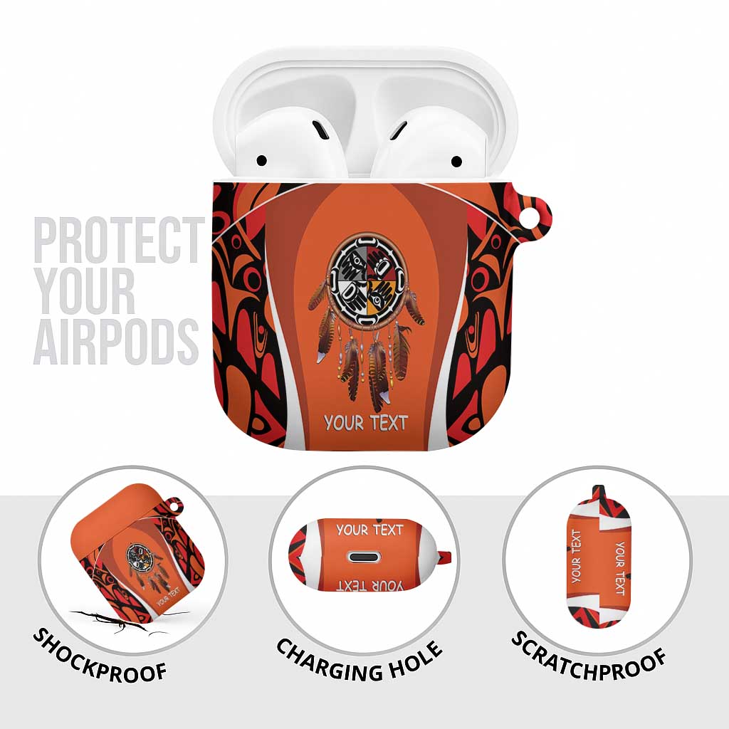Personalized Orange Day Canada AirPods Case Honouring The Children Haida Pattern - Wonder Print Shop