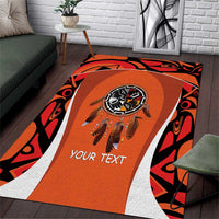 Personalized Orange Day Canada Area Rug Honouring The Children Haida Pattern - Wonder Print Shop
