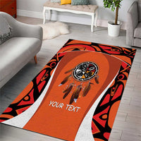 Personalized Orange Day Canada Area Rug Honouring The Children Haida Pattern - Wonder Print Shop