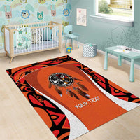 Personalized Orange Day Canada Area Rug Honouring The Children Haida Pattern - Wonder Print Shop