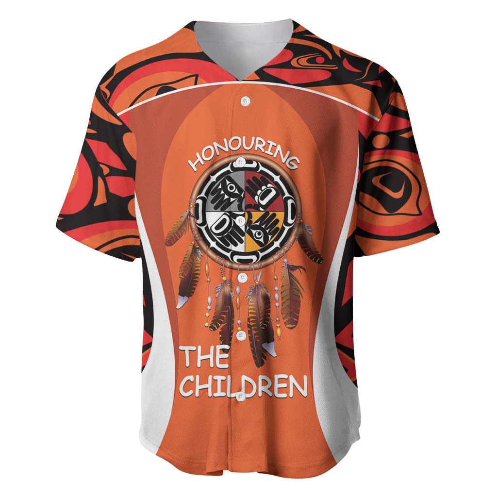 Personalized Orange Day Canada Baseball Jersey Honouring The Children Haida Pattern - Wonder Print Shop