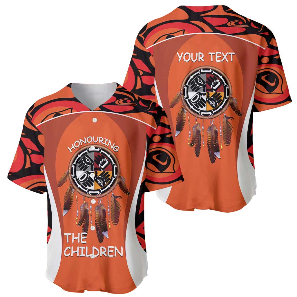 Personalized Orange Day Canada Baseball Jersey Honouring The Children Haida Pattern - Wonder Print Shop