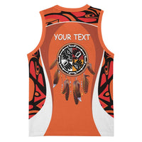 Personalized Orange Day Canada Basketball Jersey Honouring The Children Haida Pattern - Wonder Print Shop
