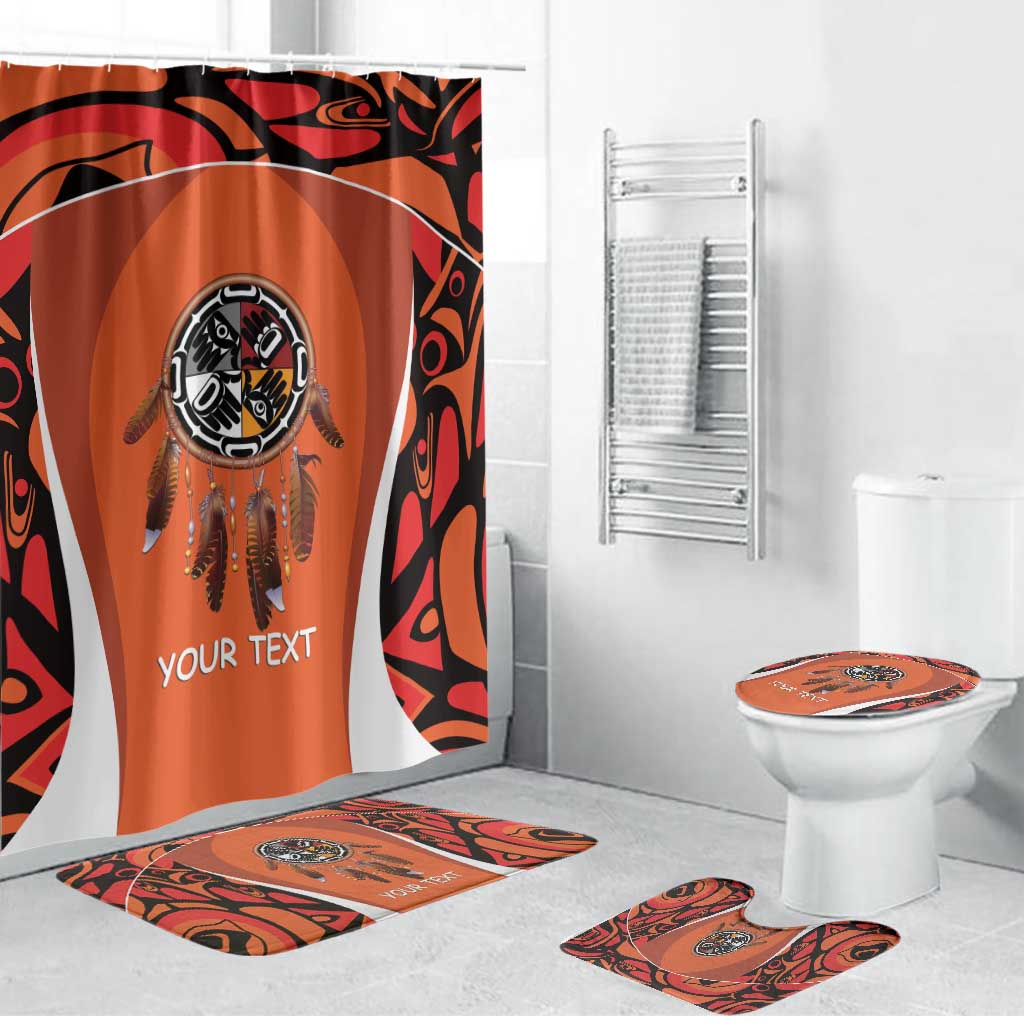 Personalized Orange Day Canada Bathroom Set Honouring The Children Haida Pattern - Wonder Print Shop
