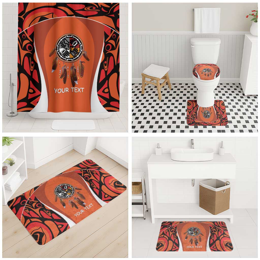 Personalized Orange Day Canada Bathroom Set Honouring The Children Haida Pattern - Wonder Print Shop