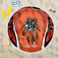 Personalized Orange Day Canada Beach Blanket Honouring The Children Haida Pattern - Wonder Print Shop
