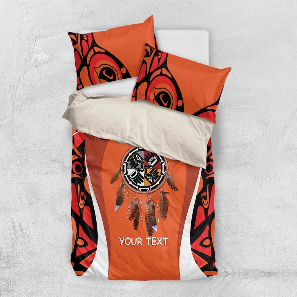 Personalized Orange Day Canada Bedding Set Honouring The Children Haida Pattern - Wonder Print Shop