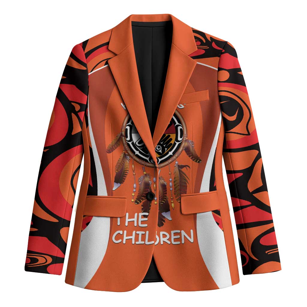 Personalized Orange Day Canada Blazer Honouring The Children Haida Pattern - Wonder Print Shop