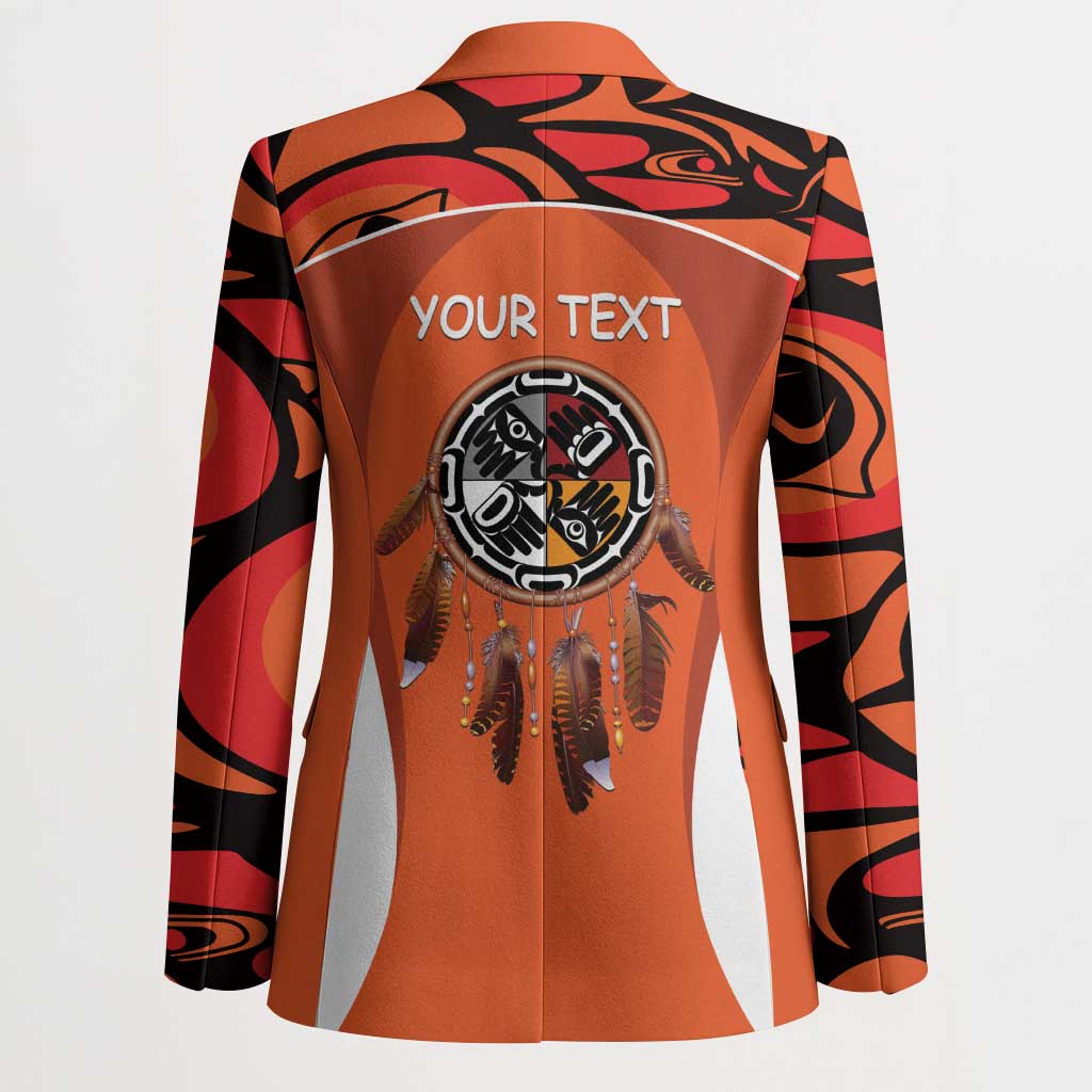 Personalized Orange Day Canada Blazer Honouring The Children Haida Pattern - Wonder Print Shop