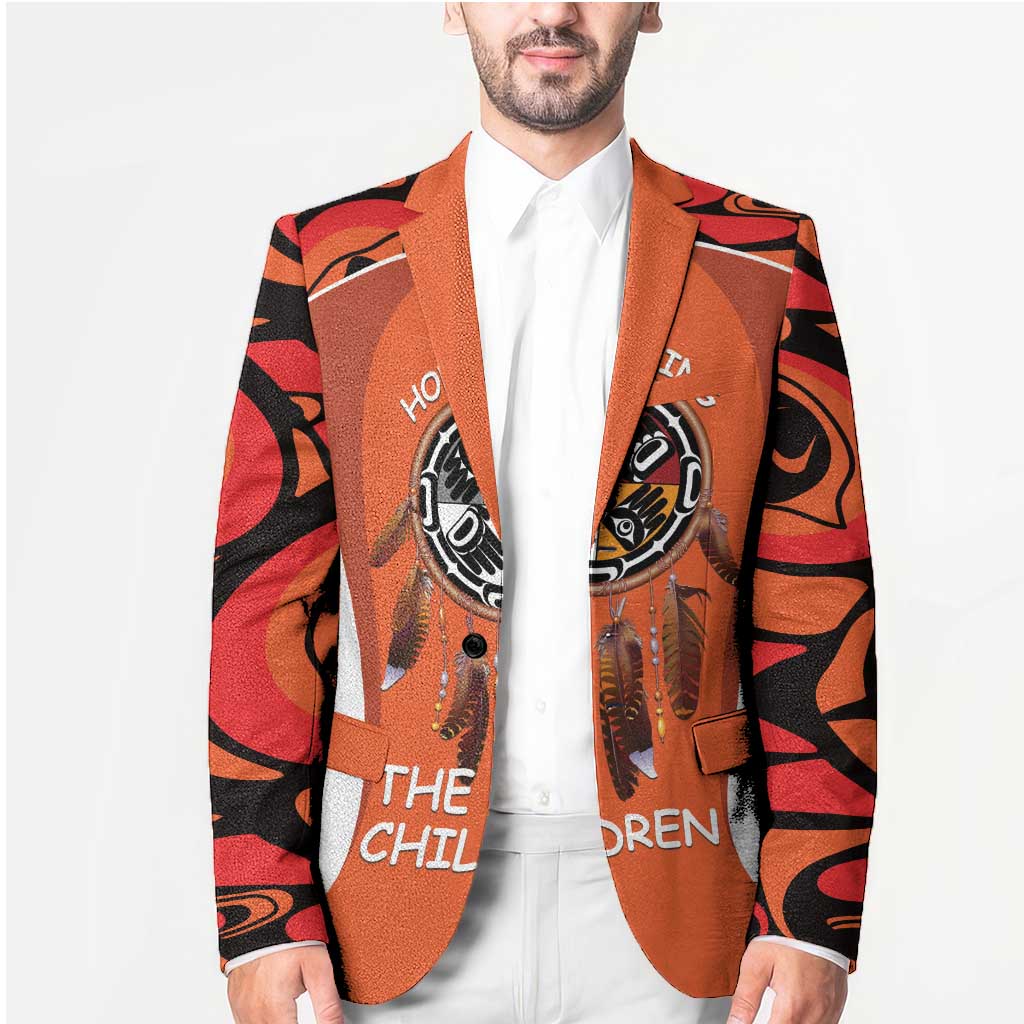 Personalized Orange Day Canada Blazer Honouring The Children Haida Pattern - Wonder Print Shop