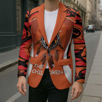 Personalized Orange Day Canada Blazer Honouring The Children Haida Pattern - Wonder Print Shop