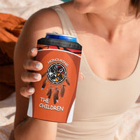 Personalized Orange Day Canada 4 in 1 Can Cooler Tumbler Honouring The Children Haida Pattern - Wonder Print Shop