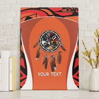 Personalized Orange Day Canada Canvas Wall Art Honouring The Children Haida Pattern - Wonder Print Shop