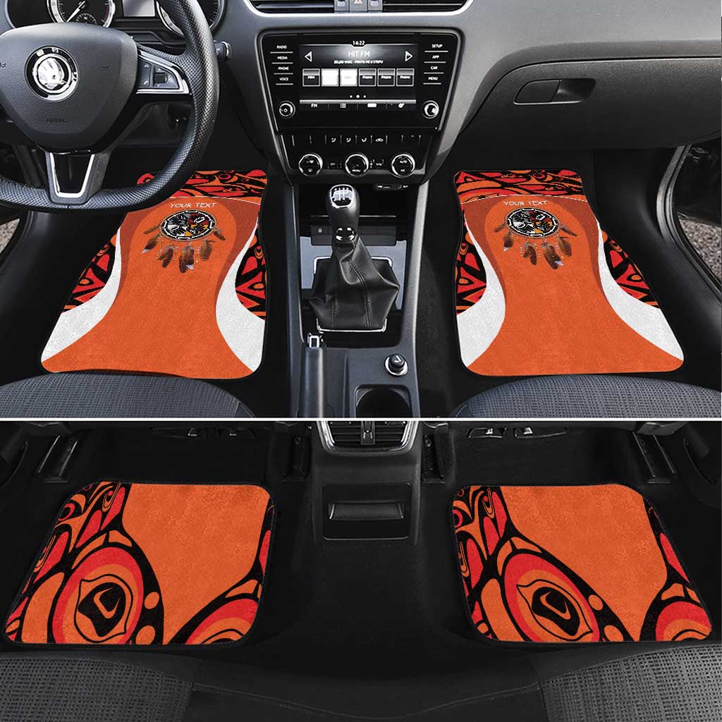 Personalized Orange Day Canada Car Mats Honouring The Children Haida Pattern - Wonder Print Shop