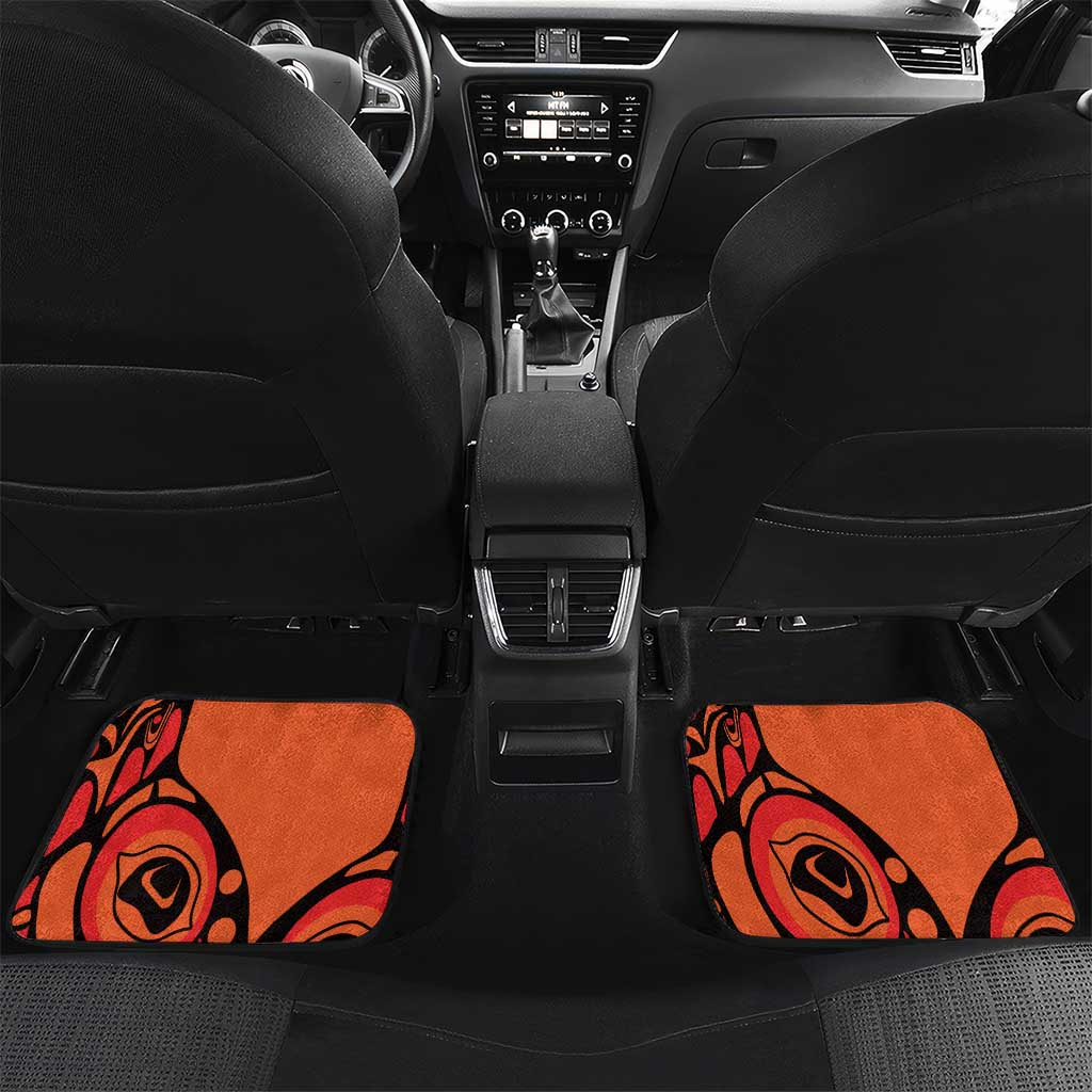 Personalized Orange Day Canada Car Mats Honouring The Children Haida Pattern - Wonder Print Shop