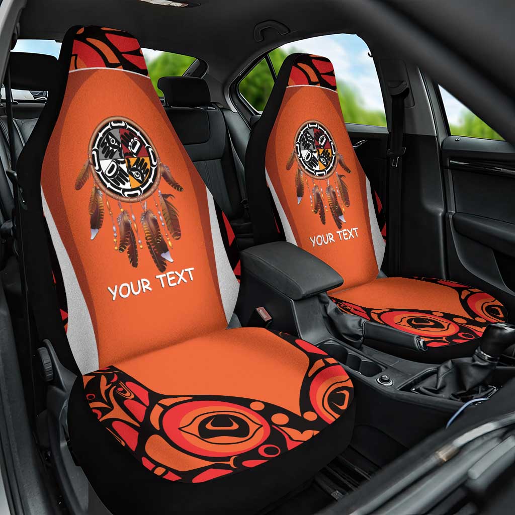 Personalized Orange Day Canada Car Seat Cover Honouring The Children Haida Pattern - Wonder Print Shop