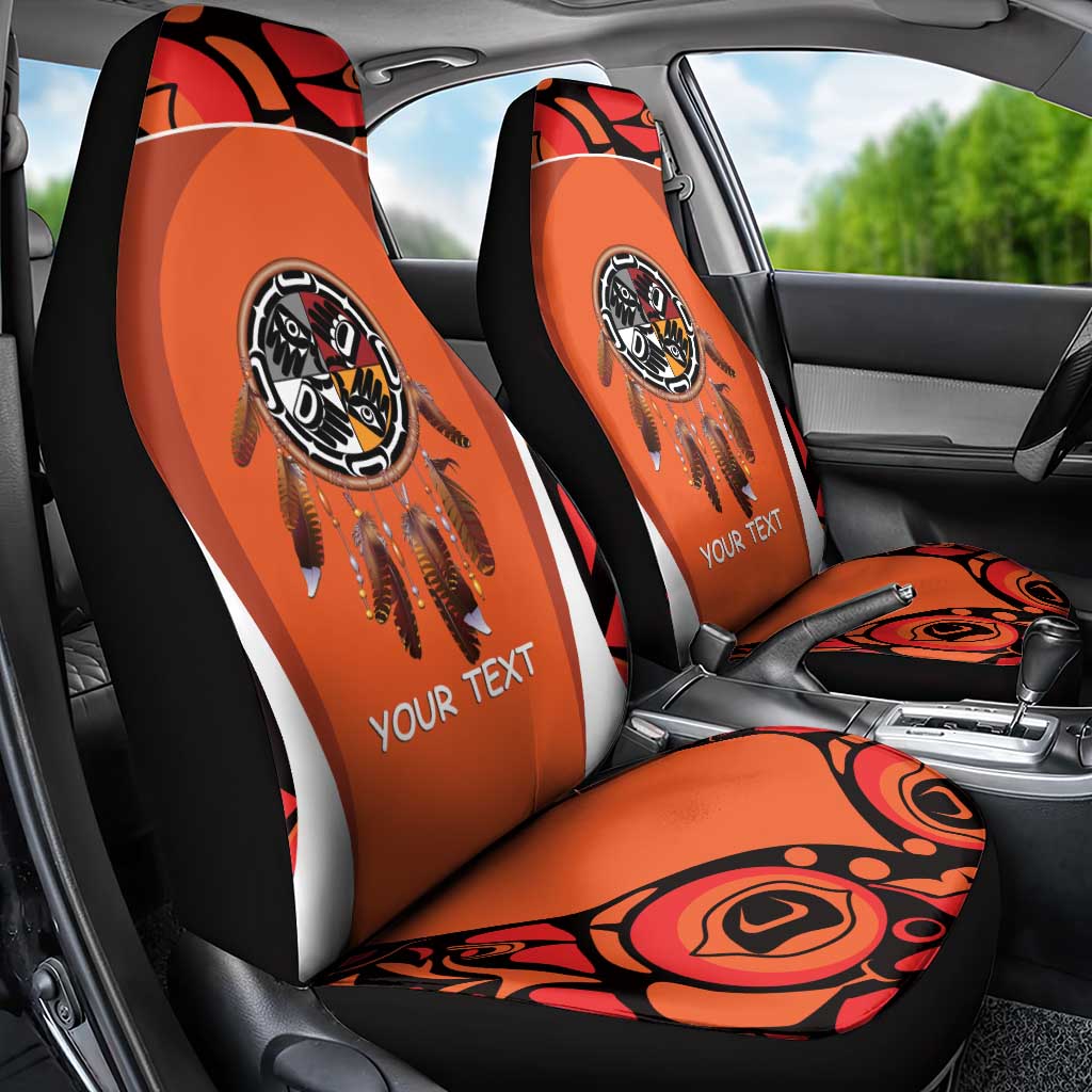 Personalized Orange Day Canada Car Seat Cover Honouring The Children Haida Pattern - Wonder Print Shop