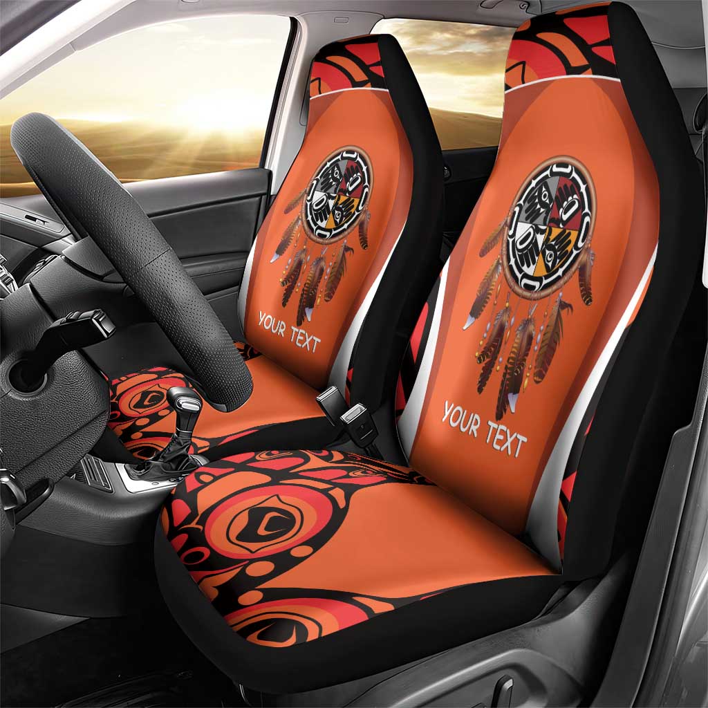 Personalized Orange Day Canada Car Seat Cover Honouring The Children Haida Pattern - Wonder Print Shop