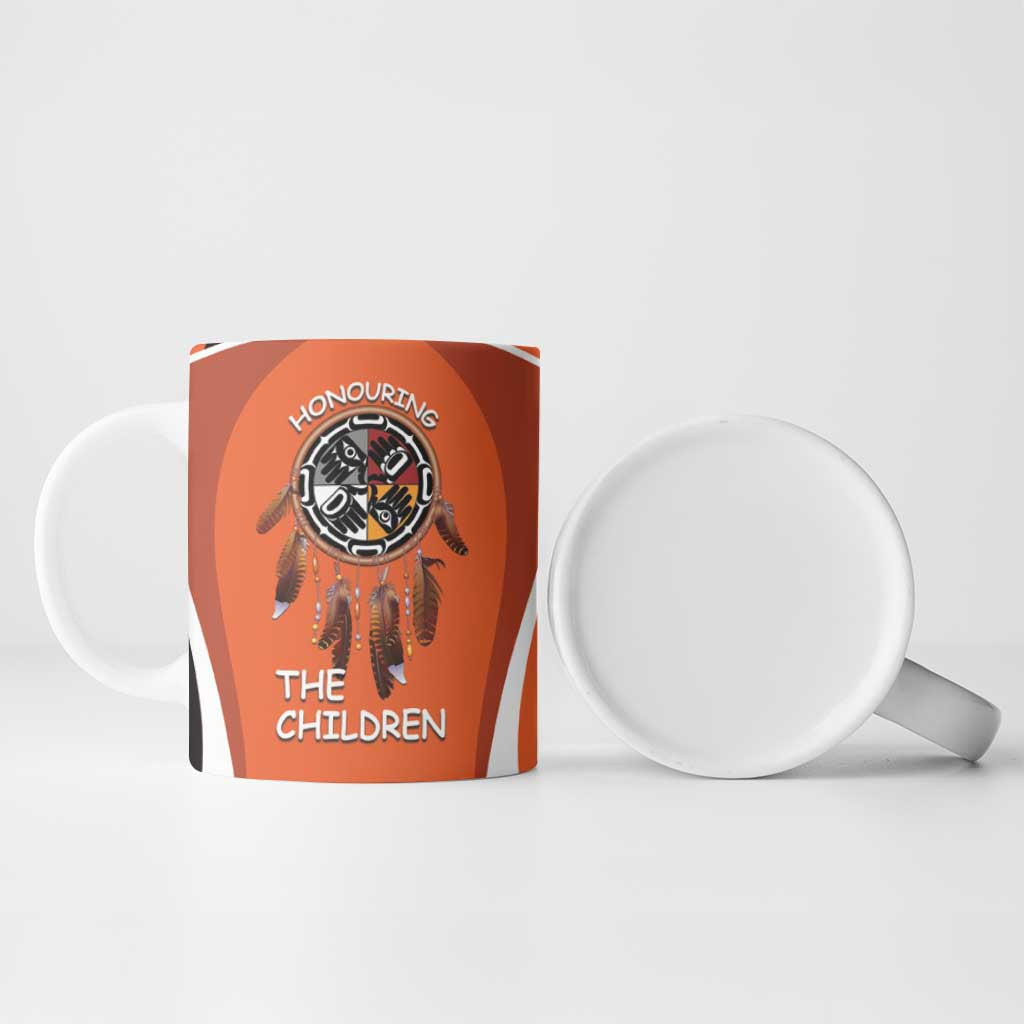 Personalized Orange Day Canada Ceramic Mug Honouring The Children Haida Pattern - Wonder Print Shop