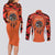 Personalized Orange Day Canada Couples Matching Long Sleeve Bodycon Dress and Long Sleeve Button Shirt Honouring The Children Haida Pattern - Wonder Print Shop