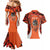 Personalized Orange Day Canada Couples Matching Mermaid Dress and Hawaiian Shirt Honouring The Children Haida Pattern - Wonder Print Shop