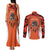 Personalized Orange Day Canada Couples Matching Tank Maxi Dress and Long Sleeve Button Shirt Honouring The Children Haida Pattern - Wonder Print Shop
