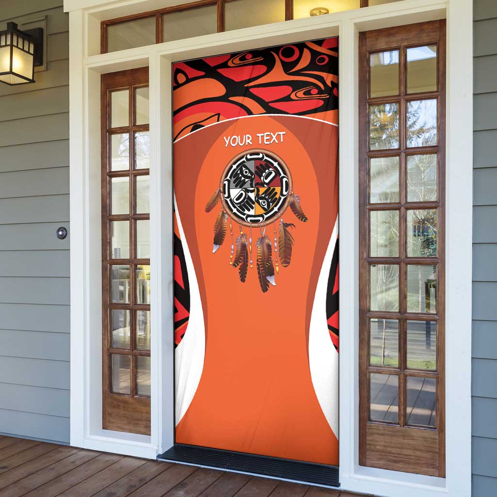 Personalized Orange Day Canada Door Cover Honouring The Children Haida Pattern - Wonder Print Shop