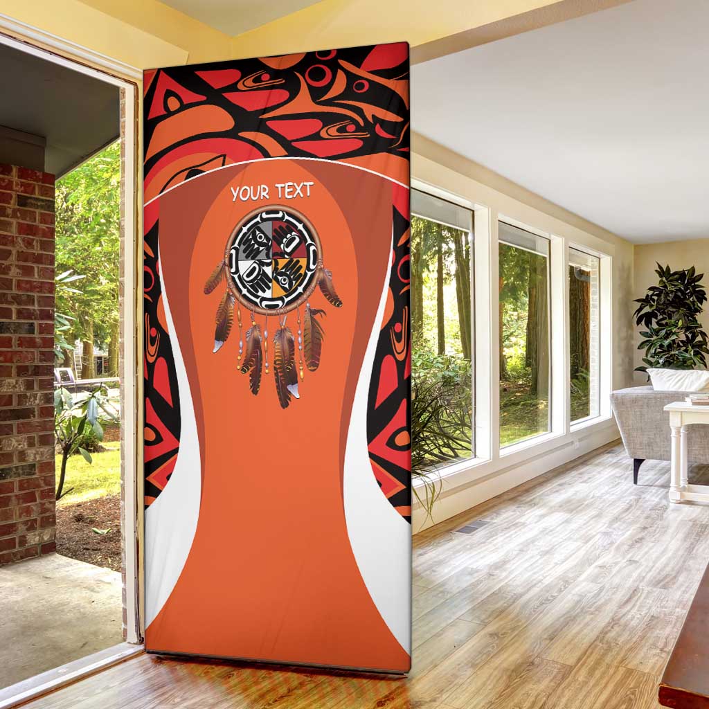 Personalized Orange Day Canada Door Cover Honouring The Children Haida Pattern - Wonder Print Shop