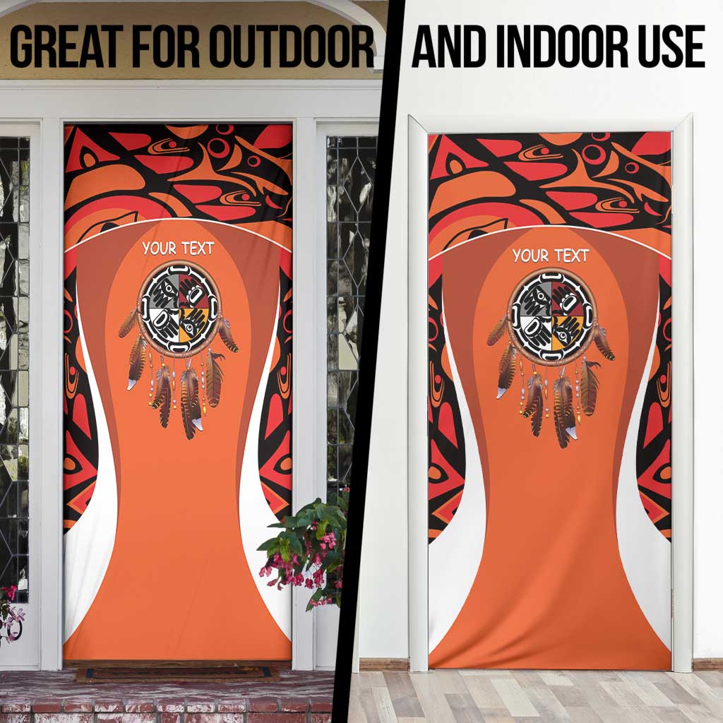 Personalized Orange Day Canada Door Cover Honouring The Children Haida Pattern - Wonder Print Shop
