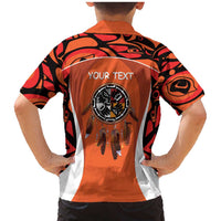 Personalized Orange Day Canada Family Matching Mermaid Dress and Hawaiian Shirt Honouring The Children Haida Pattern - Wonder Print Shop