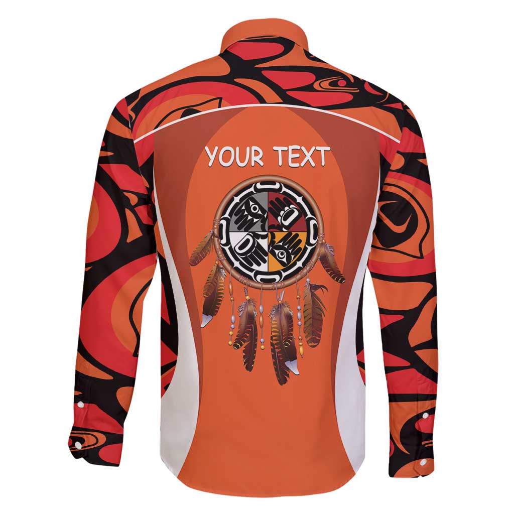Personalized Orange Day Canada Family Matching Puletasi and Hawaiian Shirt Honouring The Children Haida Pattern - Wonder Print Shop