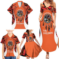 Personalized Orange Day Canada Family Matching Summer Maxi Dress and Hawaiian Shirt Honouring The Children Haida Pattern - Wonder Print Shop