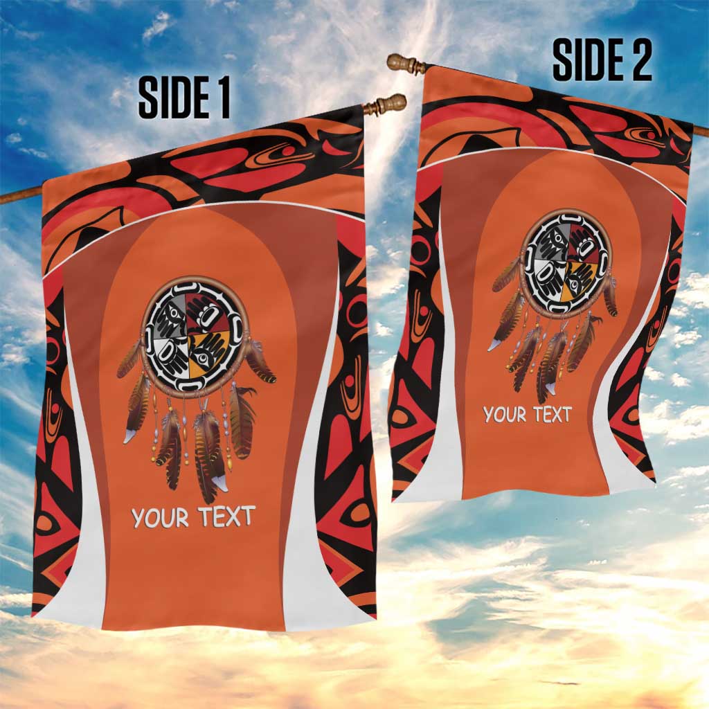 Personalized Orange Day Canada Garden Flag Honouring The Children Haida Pattern - Wonder Print Shop