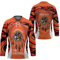 Personalized Orange Day Canada Hockey Jersey Honouring The Children Haida Pattern - Wonder Print Shop