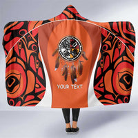 Personalized Orange Day Canada Hooded Blanket Honouring The Children Haida Pattern - Wonder Print Shop