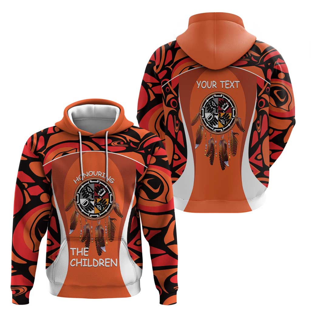 Personalized Orange Day Canada Hoodie Honouring The Children Haida Pattern - Wonder Print Shop