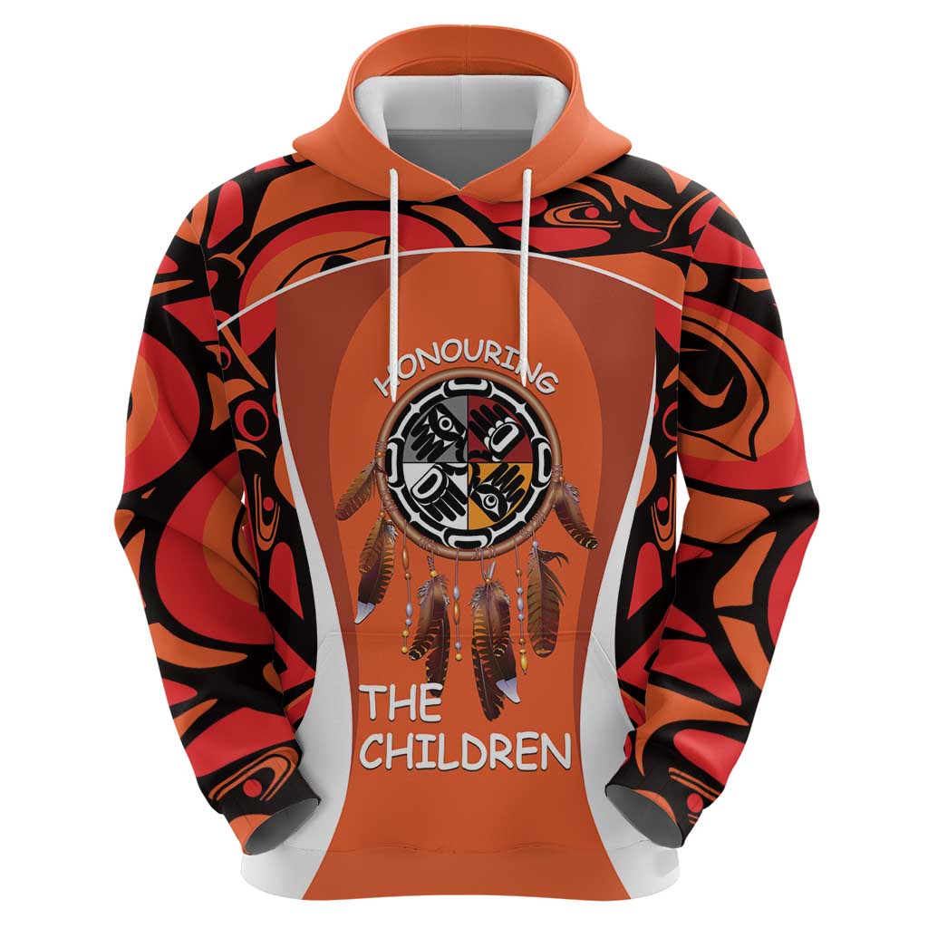 Personalized Orange Day Canada Hoodie Honouring The Children Haida Pattern - Wonder Print Shop