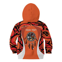 Personalized Orange Day Canada Kid Hoodie Honouring The Children Haida Pattern - Wonder Print Shop