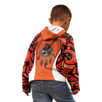 Personalized Orange Day Canada Kid Hoodie Honouring The Children Haida Pattern - Wonder Print Shop