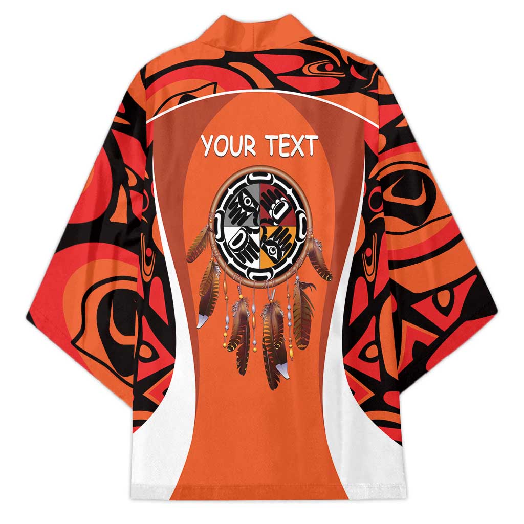 Personalized Orange Day Canada Kimono Honouring The Children Haida Pattern - Wonder Print Shop