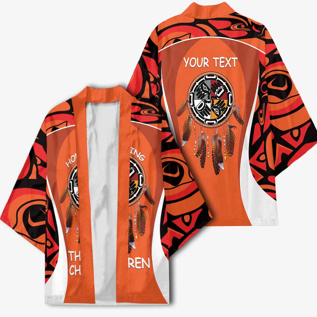 Personalized Orange Day Canada Kimono Honouring The Children Haida Pattern - Wonder Print Shop