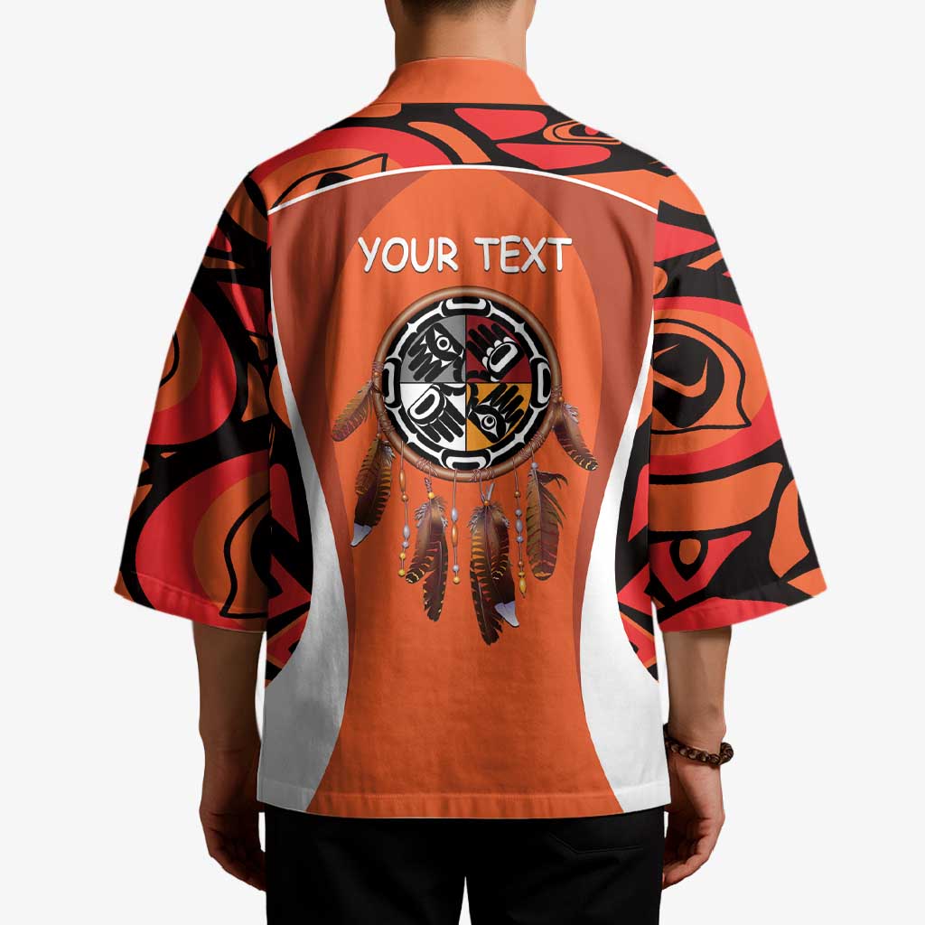 Personalized Orange Day Canada Kimono Honouring The Children Haida Pattern - Wonder Print Shop