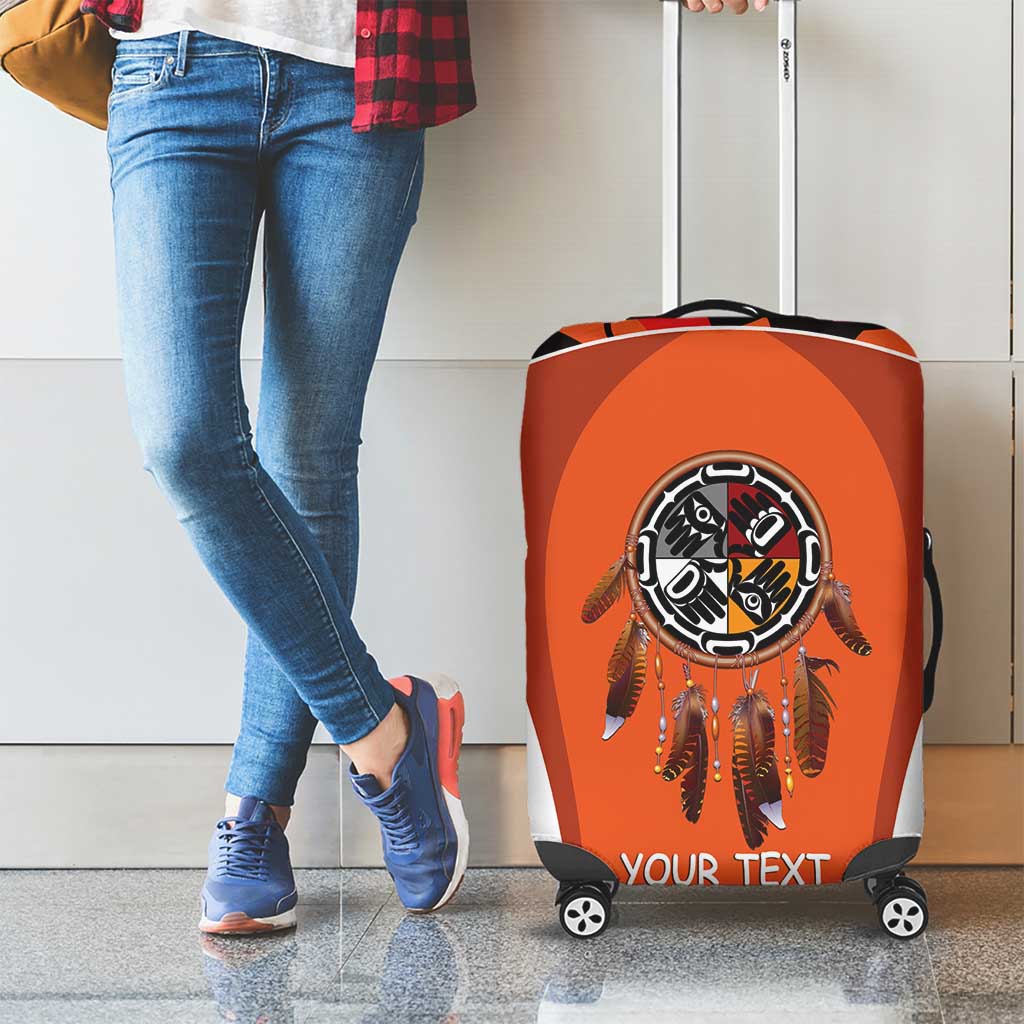 Personalized Orange Day Canada Luggage Cover Honouring The Children Haida Pattern - Wonder Print Shop
