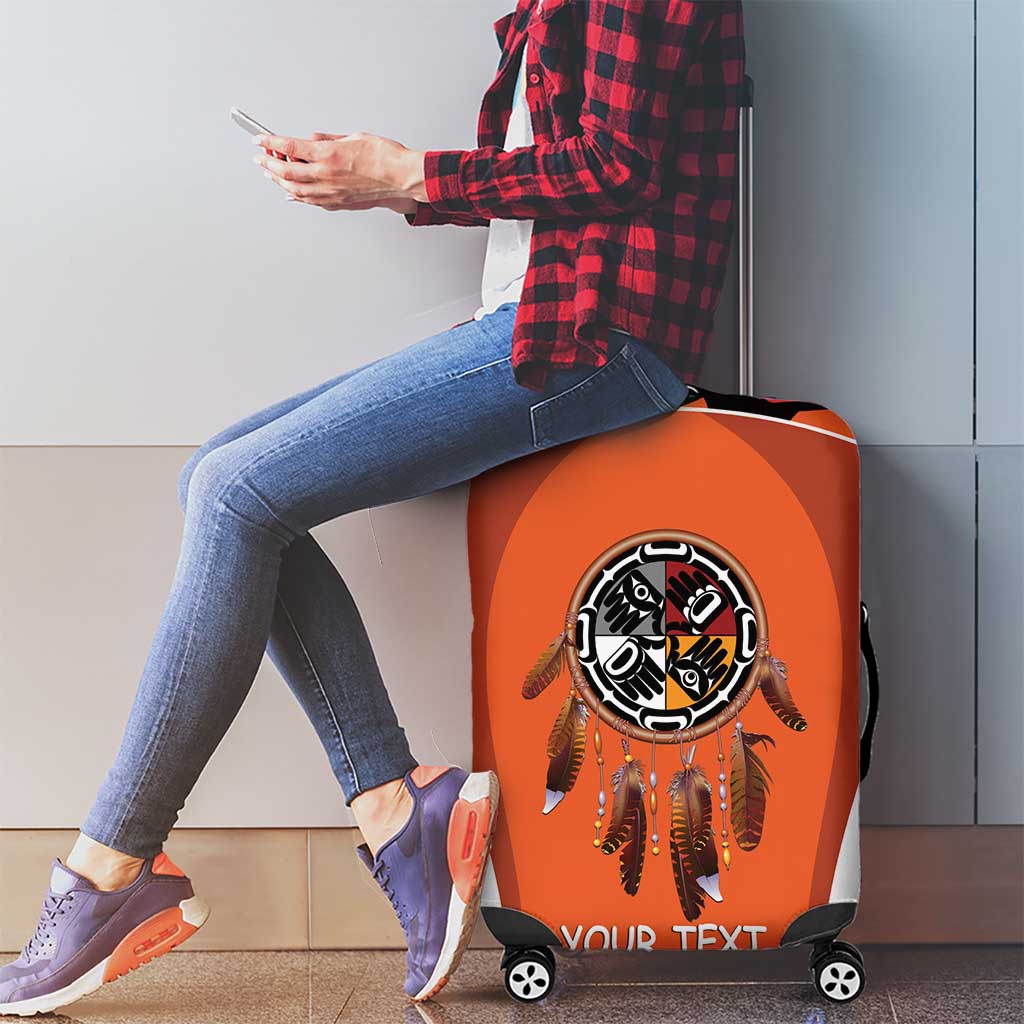Personalized Orange Day Canada Luggage Cover Honouring The Children Haida Pattern - Wonder Print Shop