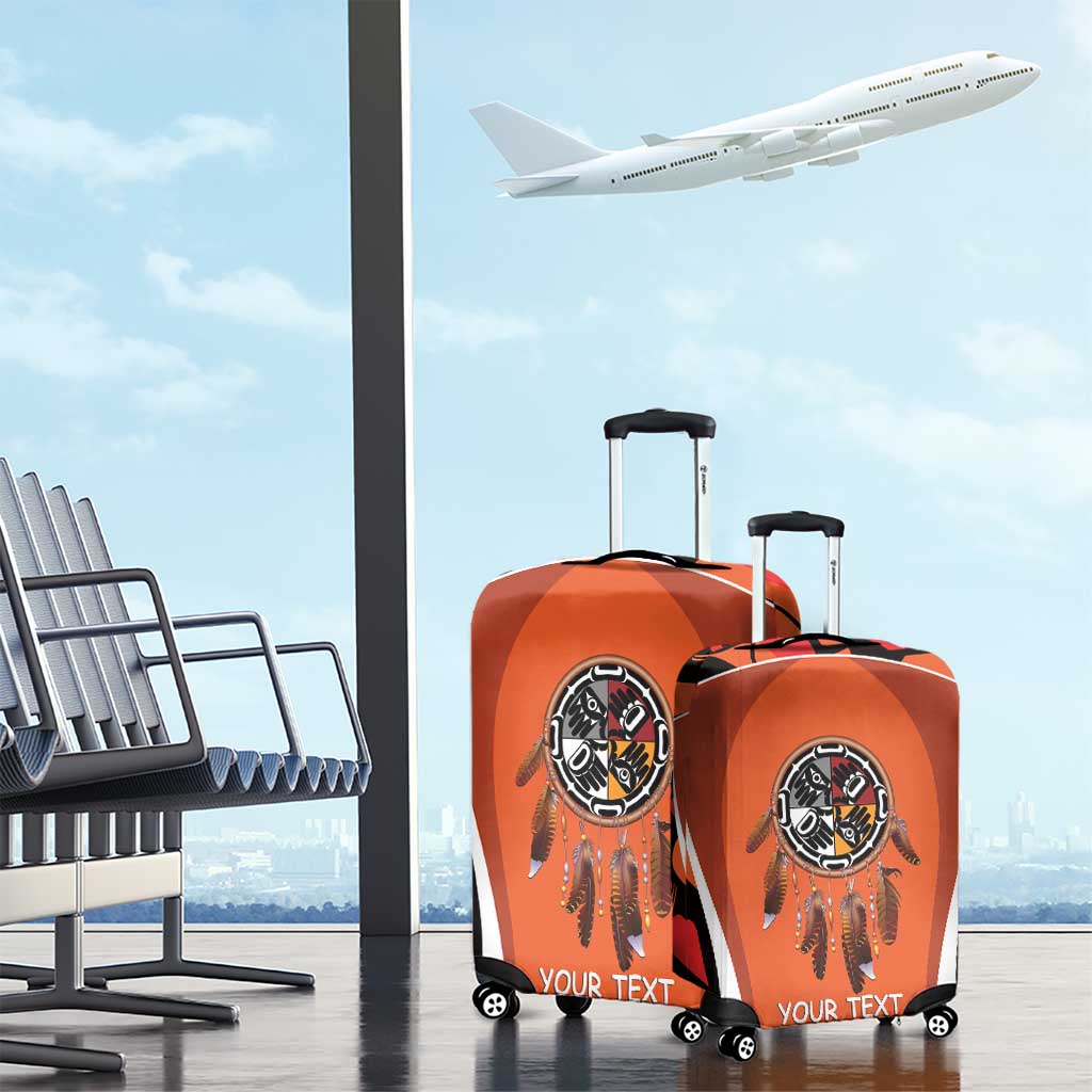 Personalized Orange Day Canada Luggage Cover Honouring The Children Haida Pattern - Wonder Print Shop